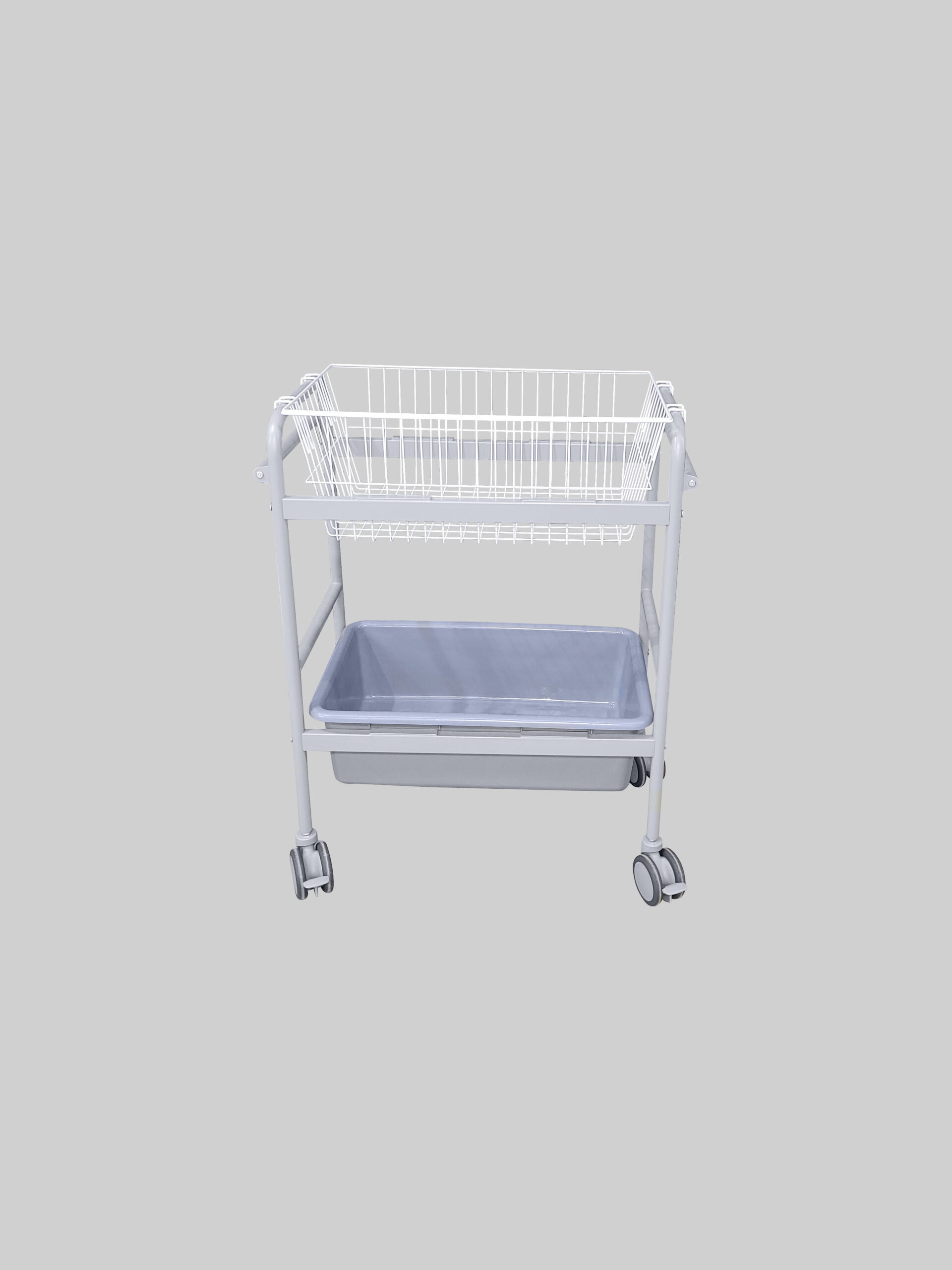 Plastic & wire basket trolley